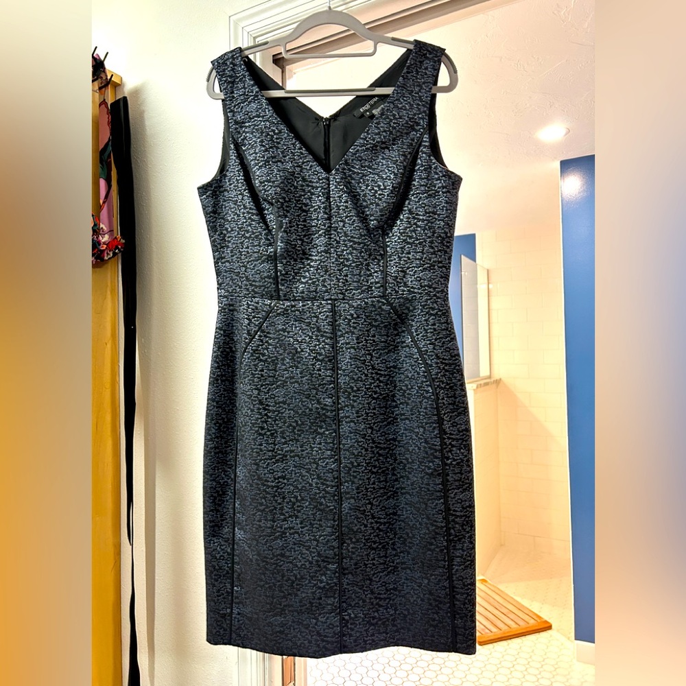 Etcetera Textured Black Midi Dress